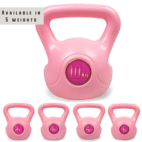 Phoenix Fitness RY1422 - Pesa rusa de vinilo para entrenamiento de fuerza y cardio, color rosa, 6 kg Phoenix Fitness RY1422 - Pesa rusa de vinilo para entrenamiento de fuerza y cardio, color rosa, 6 kg