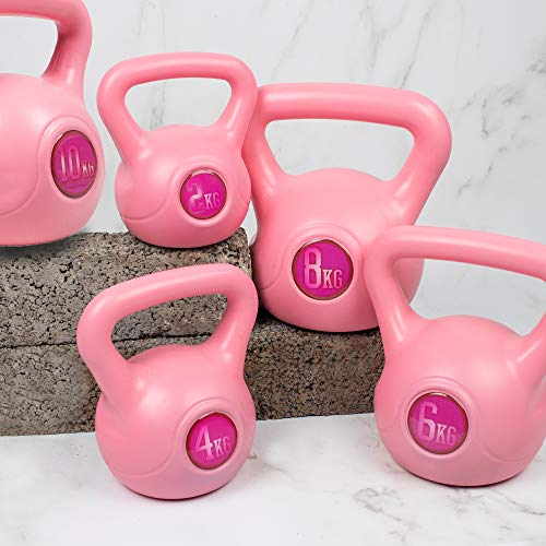 Phoenix Fitness RY1422 - Pesa rusa de vinilo para entrenamiento de fuerza y cardio, color rosa, 6 kg