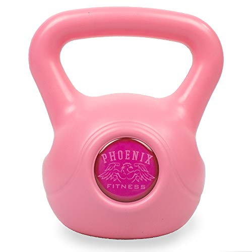 Phoenix Fitness RY1422 - Pesa rusa de vinilo para entrenamiento de fuerza y cardio, color rosa, 6 kg Phoenix Fitness RY1422 - Pesa rusa de vinilo para entrenamiento de fuerza y cardio, color rosa, 6 kg