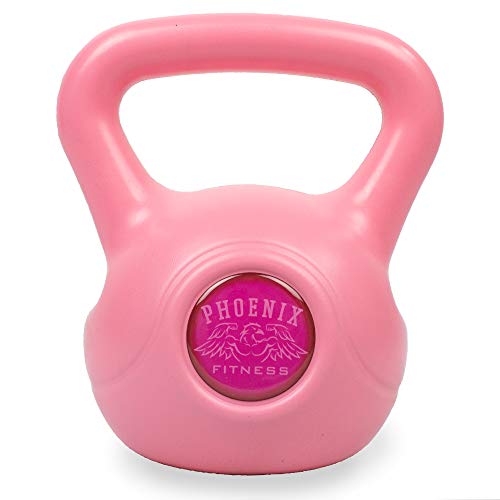 Phoenix Fitness RY1422 - Pesa rusa de vinilo para entrenamiento de fuerza y cardio, color rosa, 6 kg