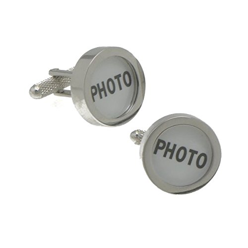 PHOTO FRAME Mancuernas de marco de foto plateado plata PHOTO FRAME Mancuernas de marco de foto plateado plata