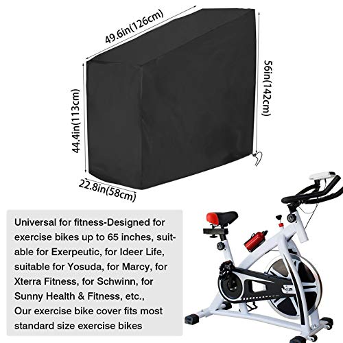 Phrat Funda para Bicicleta estática, Interiores y Exteriores a Prueba de Polvo/Impermeable, Funda para Bicicleta Interior Funda para Bicicleta estática, Protección UV a Prueba de Polvo con Orificios