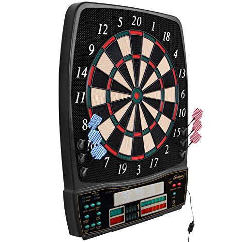 Physionics Diana Electrónica - 28 Juegos (Muchas Variaciones), Inc. 12 Dardos con 100 Puntas de Repuesto - LCD Juego de Dardos Automática, Dartboard, Darts