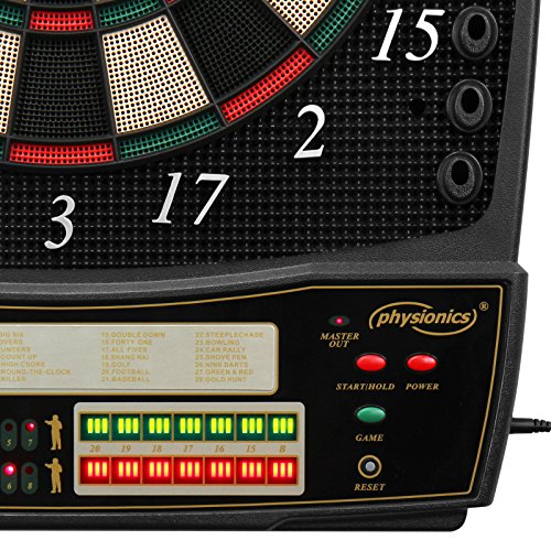 Physionics Diana Electrónica - 28 Juegos (Muchas Variaciones), Inc. 12 Dardos con 100 Puntas de Repuesto - LCD Juego de Dardos Automática, Dartboard, Darts Physionics Diana Electrónica - 28 Juegos (Muchas Variaciones), Inc. 12 Dardos con 100 Puntas de Repuesto - LCD Juego de Dardos Automática, Dartboard, Darts