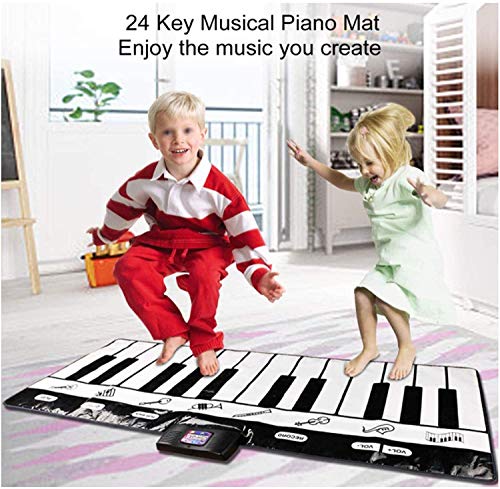 PIANO MAT para niños, teclado MAT SLAY PIANO MAT PIANO DEMOS MUSICALES EDUCATIVA MUSICAL CON REPRODUCCIÓN DE PLAYA Y MODOS DEMO 8 Instrumentos musicales diferentes Opciones de sonido 24 llaves piano i