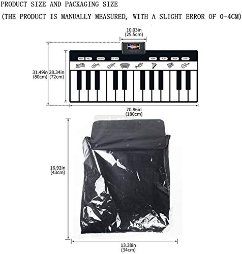 PIANO MAT para niños, teclado MAT SLAY PIANO MAT PIANO DEMOS MUSICALES EDUCATIVA MUSICAL CON REPRODUCCIÓN DE PLAYA Y MODOS DEMO 8 Instrumentos musicales diferentes Opciones de sonido 24 llaves piano i PIANO MAT para niños, teclado MAT SLAY PIANO MAT PIANO DEMOS MUSICALES EDUCATIVA MUSICAL CON REPRODUCCIÓN DE PLAYA Y MODOS DEMO 8 Instrumentos musicales diferentes Opciones de sonido 24 llaves piano i