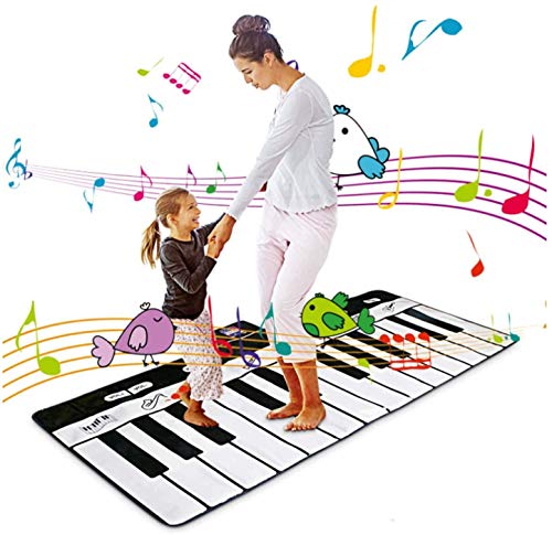 PIANO MAT para niños, teclado MAT SLAY PIANO MAT PIANO DEMOS MUSICALES EDUCATIVA MUSICAL CON REPRODUCCIÓN DE PLAYA Y MODOS DEMO 8 Instrumentos musicales diferentes Opciones de sonido 24 llaves piano i