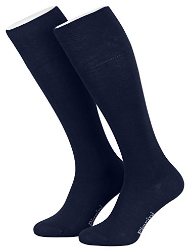 Piarini - 4 pares de calcetines largos para mujer - Azul marino - 35-38 Piarini - 4 pares de calcetines largos para mujer - Azul marino - 35-38