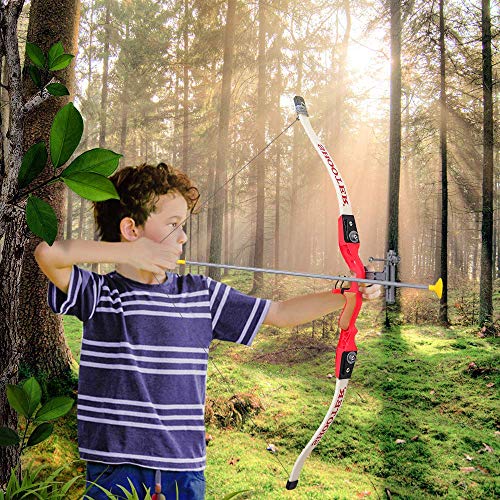 Pickwoo Juego de Arco y Flecha Archery 1/1.8 Arco para niños, Juego de Juego de Arco y Flecha para niños y niñas, Juego de Tiro con Arco para Principiantes con Objetivo, Arco de Caza para niños