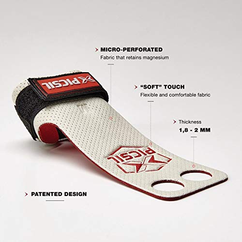 PICSIL Calleras Azor para Cross Training 2 Agujeros Agarre y Protector de Mano o Guantes para Gimnasia Unisex para Hombres y Mujeres en Deportes de Fitness Calistenia Halterofilia (Talla L, Blanco) PICSIL Calleras Azor para Cross Training 2 Agujeros Agarre y Protector de Mano o Guantes para Gimnasia Unisex para Hombres y Mujeres en Deportes de Fitness Calistenia Halterofilia (Talla L, Blanco)
