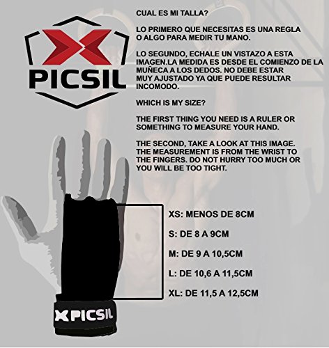 PICSIL Calleras Falcon para Cross Training Grips 3 Agujeros Agarre y Protector de Mano o Guantes para Gimnasia Unisex para Hombres y Mujeres en Deportes de Fitness Halterofilia (Talla S, 3H)