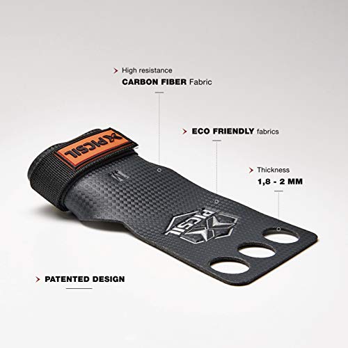 PICSIL Calleras RX Carbon para Cross Training 3 Agujeros Agarre y Protector de Mano o Guantes para Gimnasia Unisex para Hombres y Mujeres en Deportes Calistenia Halterofilia (Talla L, Naranja) PICSIL Calleras RX Carbon para Cross Training 3 Agujeros Agarre y Protector de Mano o Guantes para Gimnasia Unisex para Hombres y Mujeres en Deportes Calistenia Halterofilia (Talla L, Naranja)