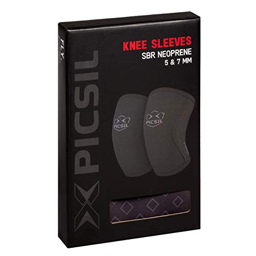 PICSIL Rodillera Deportiva Neopreno 7mm- Compresión Cinta rotuliana Faja para Pierna o Faja Tubular para Hombres y Mujeres Fitness y Cross Training Evita Lesiones (Black□ Extra Large) PICSIL Rodillera Deportiva Neopreno 7mm- Compresión Cinta rotuliana Faja para Pierna o Faja Tubular para Hombres y Mujeres Fitness y Cross Training Evita Lesiones (Black□ Extra Large)