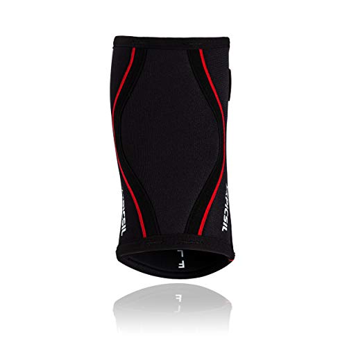 PICSIL Rodilleras (1 PAR) - 5&7mm Knee Sleeves - Rodilleras para Halterofilia, Deporte Funcional, Levantamiento de Pesas, Running.Hombre y Mujer (5mm - Extra Large, Black&Hexagon)