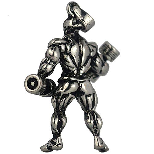 PicZhiwenture Collares Colgantes de suéter Cadena clavicular Collar Hippie Cadena de Acero Inoxidable Fitness Motivación Fuerte Gimnasio Hip Hop Joyas Hombre Mancuerna Colgante Collar-E PicZhiwenture Collares Colgantes de suéter Cadena clavicular Collar Hippie Cadena de Acero Inoxidable Fitness Motivación Fuerte Gimnasio Hip Hop Joyas Hombre Mancuerna Colgante Collar-E