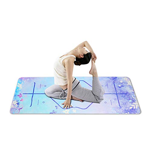 PIDO Impreso Viaje Estera de yoga Eco Suede Goma Ligero Estera de viaje para Yoga Studio y Viaje