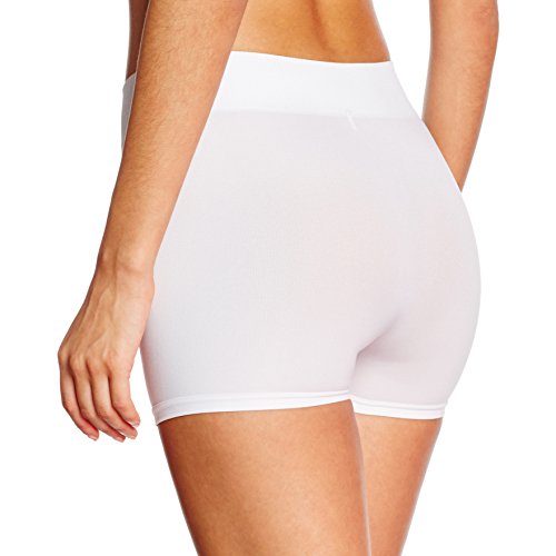 PIECES Pclondon Mini Shorts Noos, Culotte para Mujer, Blanco (Bright White Bright White), 36 (Talla del fabricante: S/M)