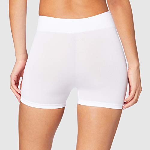 PIECES Pclondon Mini Shorts Noos, Culotte para Mujer, Blanco (Bright White Bright White), 36 (Talla del fabricante: S/M)