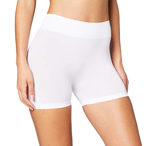 PIECES Pclondon Mini Shorts Noos, Culotte para Mujer, Blanco (Bright White Bright White), 36 (Talla del fabricante: S/M)