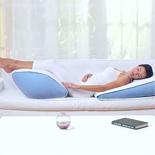 Pierna Elevation Almohada, Hinchable Pierna Resto Elevador Cama Cuña Amortiguador/Almohada, Portátil PVC Hinchable Pierna & Rodillera para Alivio Del Dolor, Sueño, Viaje Viaje - Azul