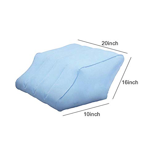 Pierna Elevation Almohada, Hinchable Pierna Resto Elevador Cama Cuña Amortiguador/Almohada, Portátil PVC Hinchable Pierna & Rodillera para Alivio Del Dolor, Sueño, Viaje Viaje - Azul