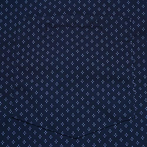 Pierre Cardin - Camiseta de manga corta para hombre Azul Marino/Wht Geo XXXXXL