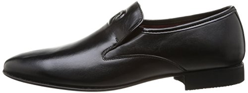 Pierre Cardin Curling - Zapatos de Cordones de Cuero para Hombre Negro Noir (Nappa Noir) 44.5