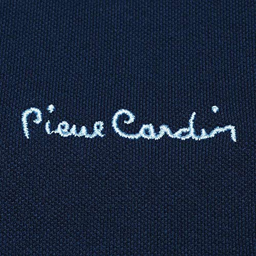 Pierre Cardin - Polo de corte clásico para hombre, con franja en el cuello y las mangas Multicolor azul marino L