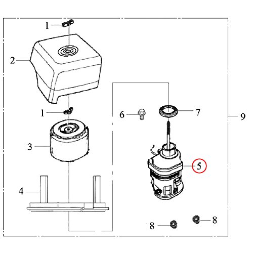 Pieza de repuesto pie del filtro de aire del motor de gasolina para 9 CV Lifan