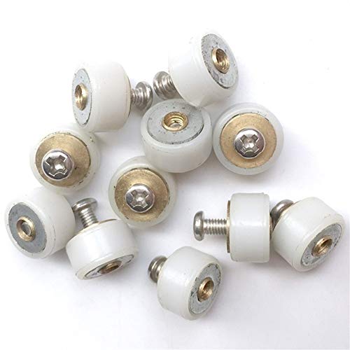 Piezas de hardware Pantalla 10pcs rueda ventana pequeña de nylon rueda de cobre Rueda Core Accesorios for ventana vieja ventana deslizante rodillo Polea