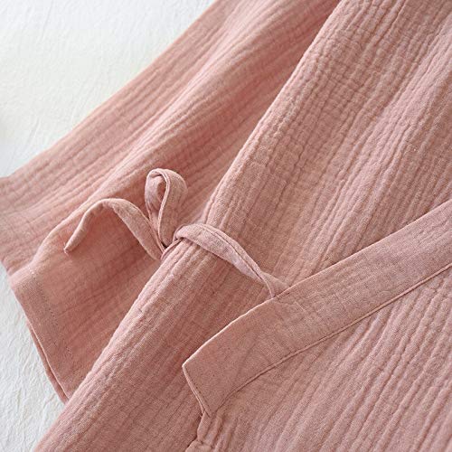 Pijamas Kimono Primavera Y Verano 100% Algodón Crepé Camisón Fino para Mujer Bata De Baño para Hombre Pijama De Servicio A Domicilio L Malenavyblue