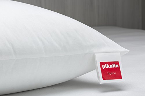 Pikolin Home - Pack de 2 almohadas de fibra, antiácaros, funda 100% algodón, firmeza media, 40x75cm, altura 18cm (Todas las medidas)