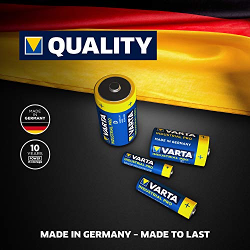 Pila alcalina de 9 V Varta Industrial, pilas alcalinas 6LR61 - Paquete de 20 unidades Pila alcalina de 9 V Varta Industrial, pilas alcalinas 6LR61 - Paquete de 20 unidades