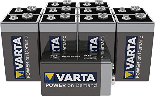 Pila de 9 V VARTA Power on Demand. Paquete de 10 unidades - inteligente, flexible y potente para consumidores móviles finales Pila de 9 V VARTA Power on Demand. Paquete de 10 unidades - inteligente, flexible y potente para consumidores móviles finales