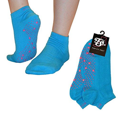 Pilates, Yoga, Barre, Ballet, Baile, Aptitud, Artes Marciales, Gimnasio, Rutina De Ejercicio, Antideslizante, Apretón, Patinar, Prevención De Caída, Hospital, Calcetines. Fit Products (Azul/Rosa)