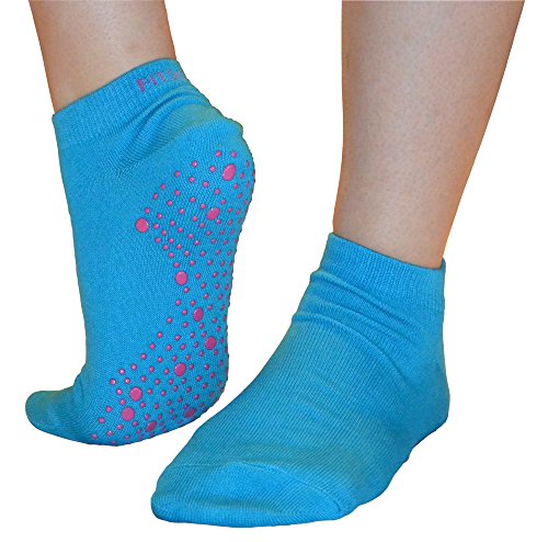 Pilates, Yoga, Barre, Ballet, Baile, Aptitud, Artes Marciales, Gimnasio, Rutina De Ejercicio, Antideslizante, Apretón, Patinar, Prevención De Caída, Hospital, Calcetines. Fit Products (Azul/Rosa)