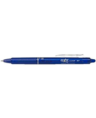 Pilot FriXion Clicker - Bolígrafo roller de gel de tinta borrable (3 unidades), color negro, rojo y azul
