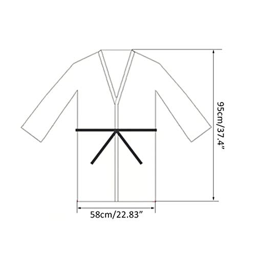 Pinji - Bata de Peluquería para Cliente Estilo Kimono, Capa para Peluquería, Bata de Masaje en el SPA Bata de Kimono de Salón de Belleza Uniforme de Cliente Blanco