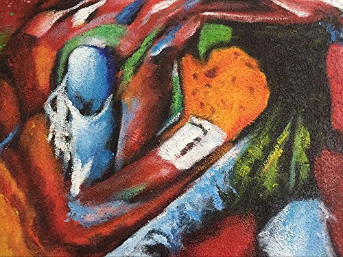 Pintado a mano Leroy Neiman Rocky vs Apollo Póster de artistas pinturas pintura abstracta sobre lienzo película de boxeo deportes, lona, 28X48inch(70x120cm)