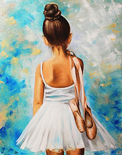 Pintar por Numeros Adultos Niña Ballet Paint by Number DIY Pintura al Oleo Pre-Impreso Lienzo de Bricolaje Cuadros por Numeros para Niños Seniors Junior, 40x50cm, Sin Marco Pintar por Numeros Adultos Niña Ballet Paint by Number DIY Pintura al Oleo Pre-Impreso Lienzo de Bricolaje Cuadros por Numeros para Niños Seniors Junior, 40x50cm, Sin Marco