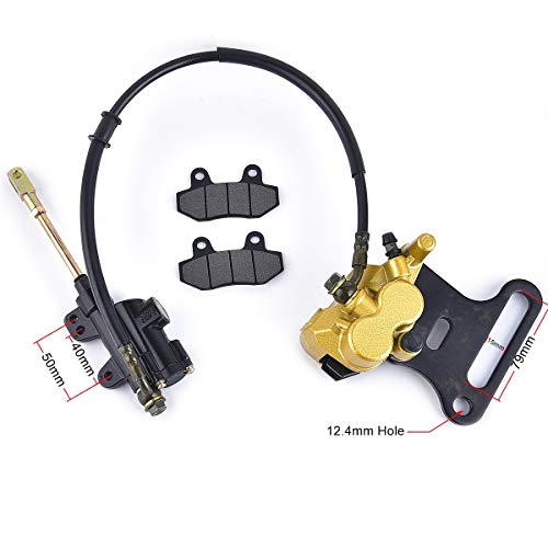 Pinza de freno hidráulica trasera, cilindro principal de freno de repuesto para ATV Quad de 70 cc, 110 cc, 125 cc, 150 cc Pinza de freno hidráulica trasera, cilindro principal de freno de repuesto para ATV Quad de 70 cc, 110 cc, 125 cc, 150 cc