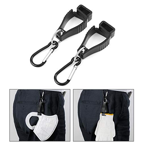Pinza para guantes Porta-guantes 2 piezas Pinza Plástico Guante de guantes Cinturón para sujetar a los pantalones o presillas de la chaqueta para guantes protectores, guantes de trabajo o linterna