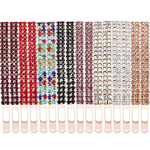 Pinzas de Cristal de Diamantes de Imitación Clip Pasador de Pelo de Diamantes de Imitación de Doble Fila Horquillas de Metal para Mujer Niña (Multicolor) Pinzas de Cristal de Diamantes de Imitación Clip Pasador de Pelo de Diamantes de Imitación de Doble Fila Horquillas de Metal para Mujer Niña (Multicolor)
