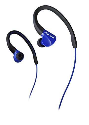 Pioneer SE-E3-L - Auriculares Deportivos (Resistentes al Agua IPX-2, Clips Ajustables) Color Azul