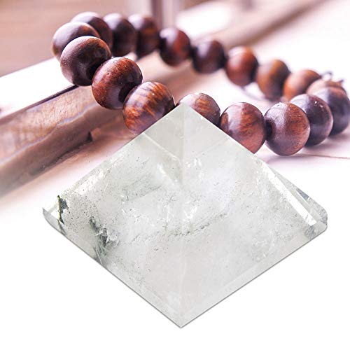 Pirámide de cristal natural Torre de curación de energía/Pirámide de cristal curativo para protección y energía positiva/Cuarzo natural para Chakra Reiki Decoración del hogar Adorno de decoración de r