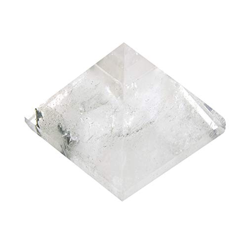 Pirámide de cristal natural Torre de curación de energía/Pirámide de cristal curativo para protección y energía positiva/Cuarzo natural para Chakra Reiki Decoración del hogar Adorno de decoración de r