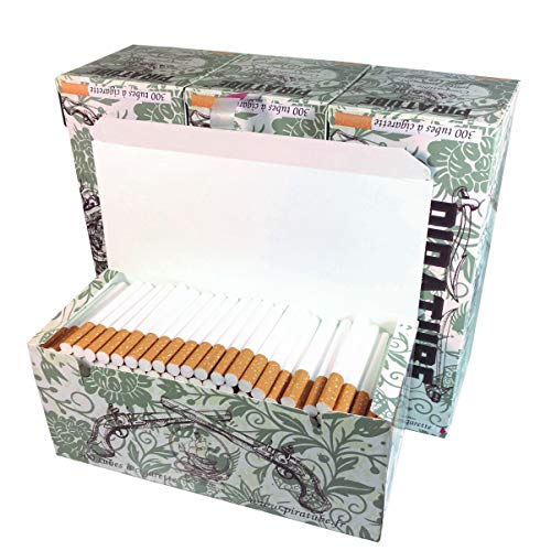 Piratube - 1200 tubos de cigarrillos prémium, con papel francés y filtro de alta gama
