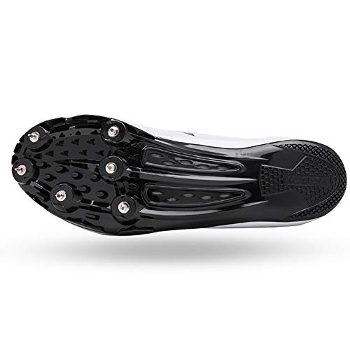 Pista Y Campo Zapatos, Picos De Obstáculo Salto De Longitud Spikes Running Spikes Zapatilla Junior Track Spikes Zapato Profesional Juventud Atletismo Sprint Spikes,Blanco,EU42 Pista Y Campo Zapatos, Picos De Obstáculo Salto De Longitud Spikes Running Spikes Zapatilla Junior Track Spikes Zapato Profesional Juventud Atletismo Sprint Spikes,Blanco,EU42