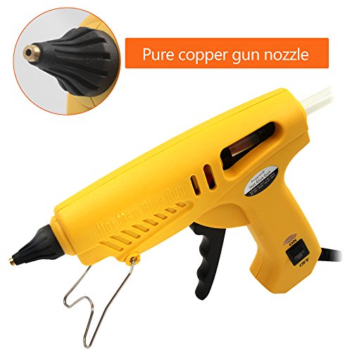 Pistola de Silicona 100W Industrial con 5piezas Barras de Pegamento Alta temperatura kit de Pistola de Pegamento para Artesanía de Bricolaje y Reparaciones Rápidas en el Hogar y la Oficina, Amarillo Pistola de Silicona 100W Industrial con 5piezas Barras de Pegamento Alta temperatura kit de Pistola de Pegamento para Artesanía de Bricolaje y Reparaciones Rápidas en el Hogar y la Oficina, Amarillo
