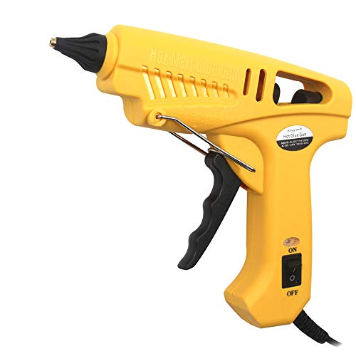 Pistola de Silicona 100W Industrial con 5piezas Barras de Pegamento Alta temperatura kit de Pistola de Pegamento para Artesanía de Bricolaje y Reparaciones Rápidas en el Hogar y la Oficina, Amarillo Pistola de Silicona 100W Industrial con 5piezas Barras de Pegamento Alta temperatura kit de Pistola de Pegamento para Artesanía de Bricolaje y Reparaciones Rápidas en el Hogar y la Oficina, Amarillo